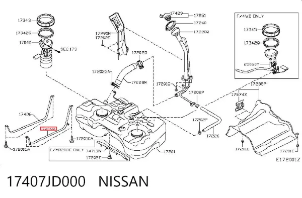  17407JD000 Nissan/Infiniti