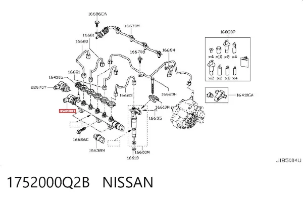 Rampa de combustible 1752000Q2B Nissan/Infiniti