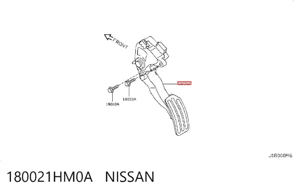 Pedal del acelerador 180021HM0A Nissan/Infiniti