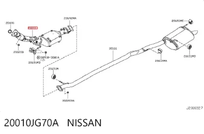 Filtro de partículas diésel NISSAN 20010JG70A