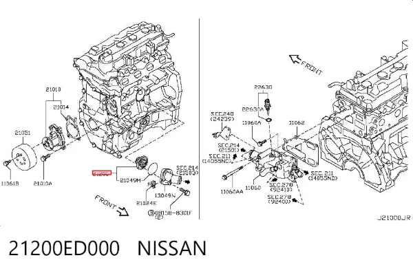 Termostato 21200ED000 Nissan/Infiniti