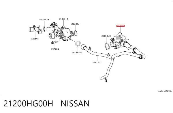 Termostato 21200HG00H Nissan/Infiniti