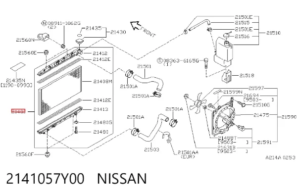 Radiador Nissan Sunny III