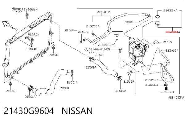 Tapa radiador 21430G9604 Nissan/Infiniti