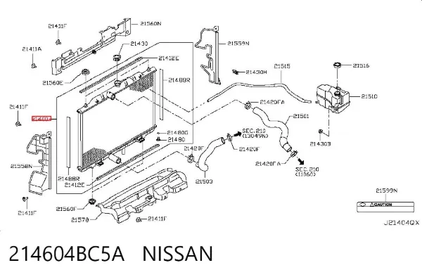 Radiador 214604BC5A Nissan/Infiniti
