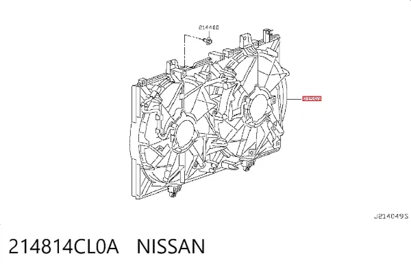Ventilador de radiador 214814CL0A Nissan/Infiniti