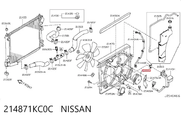 Motor ventilador del radiador 214871KC0C Nissan/Infiniti