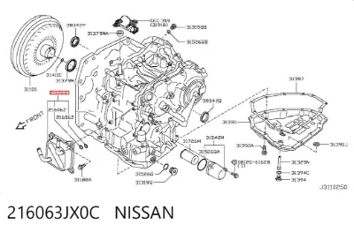 Radiador de refrigeración de la transmisión NISSAN 216063JX0C