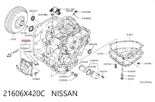 Radiador de refrigeración de la transmisión 21606X420C Nissan/Infiniti