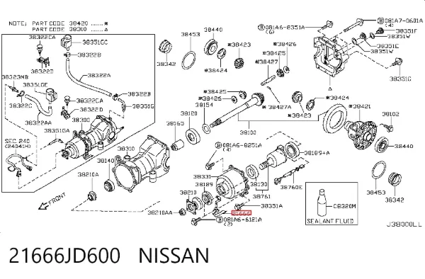  21666JD600 Nissan/Infiniti