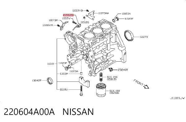 Sensor de detonacion 220604A00A Nissan/Infiniti