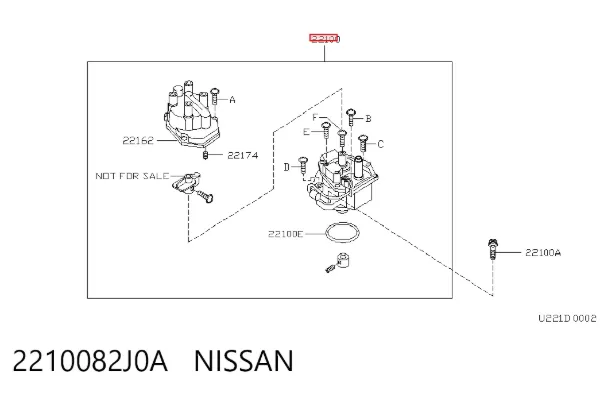 Distribuidor 2210082J0A Nissan/Infiniti