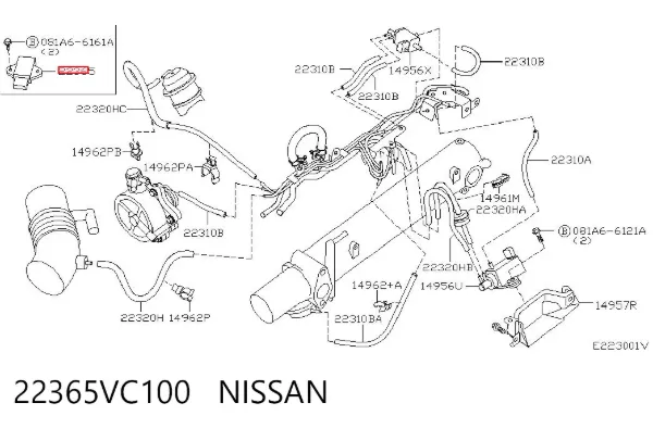 Sensor de presión de sobrealimentación 22365VC100 Nissan/Infiniti