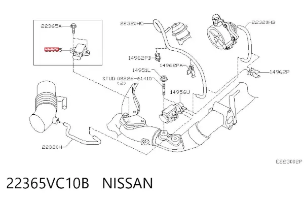 Sensor de presión de sobrealimentación 22365VC10B Nissan/Infiniti