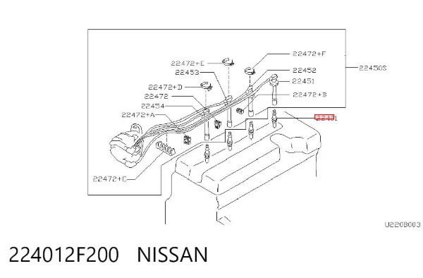 Bujía 224012F200 Nissan/Infiniti