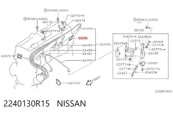 Bujía 2240130R15 Nissan/Infiniti