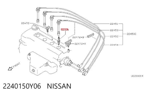 Bujía 2240150Y06 Nissan/Infiniti