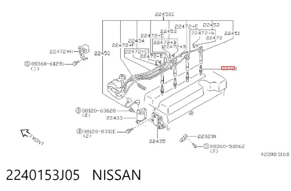 Bujía 2240153J05 Nissan/Infiniti