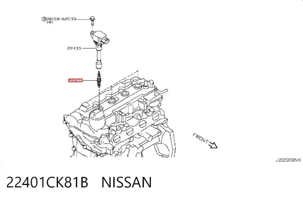 Bujía 22401CK81B Nissan/Infiniti