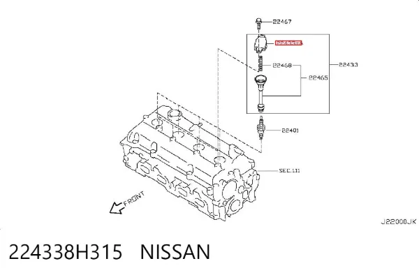 Bobina 224338H315 Nissan/Infiniti