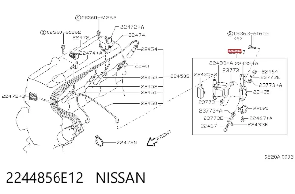 Bobina 2244856E12 Nissan/Infiniti
