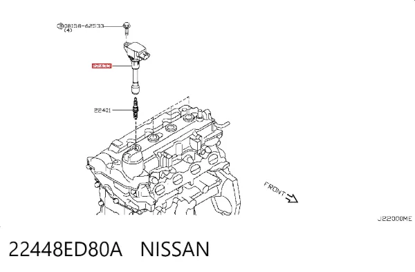Bobina 22448ED80A Nissan/Infiniti