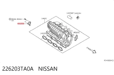 Sensor de posición del acelerador NISSAN 226203TA0A