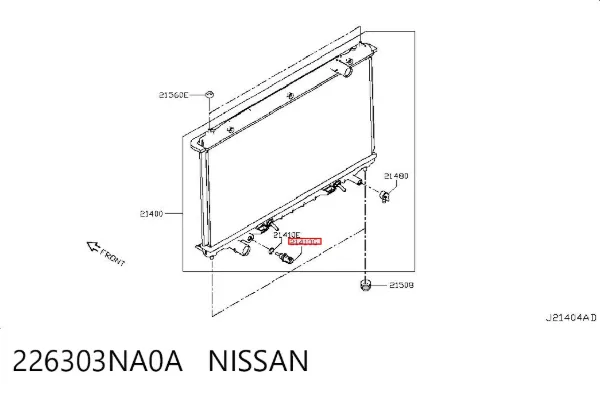 Sensor de temperatura 226303NA0A Nissan/Infiniti