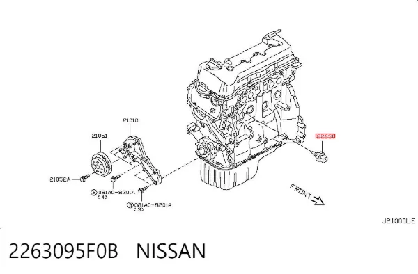 Sensor de temperatura 2263095F0B Nissan/Infiniti
