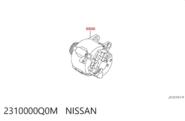 Alternador 2310000Q0M Nissan/Infiniti