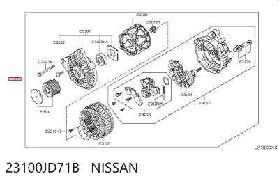 Alternador NISSAN 23100JD71B