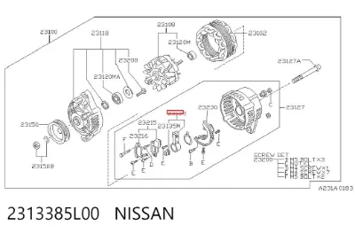 Portaescobillas de alternador NISSAN 2313385L00