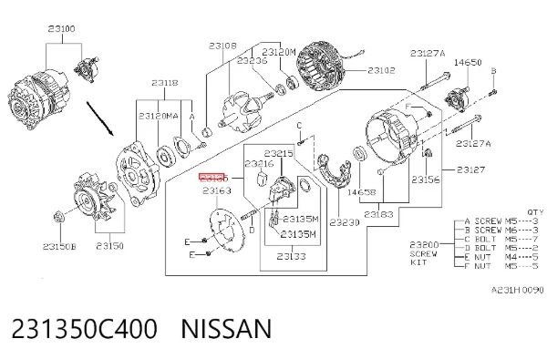 Regulador 231350C400 Nissan/Infiniti