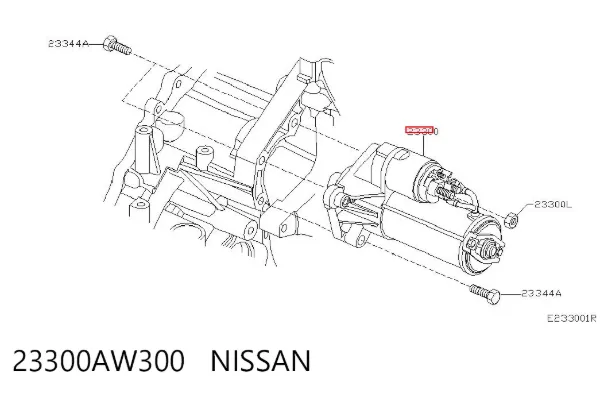 Motor de arranque 23300AW300 Nissan/Infiniti