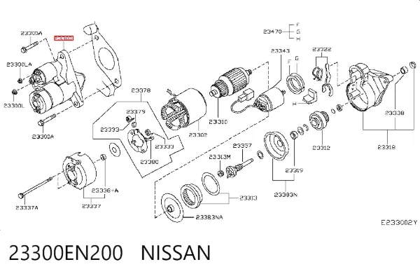 Motor de arranque 23300EN200 Nissan/Infiniti