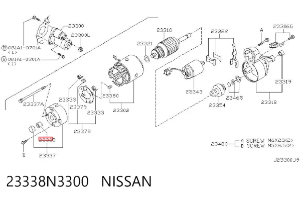 Buje de arranque Nissan Vanette C22
