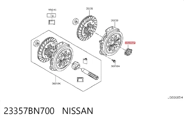 Cojinete de embrague 23357BN700 Nissan/Infiniti