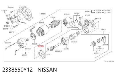Kit de reparación de motor de arranque NISSAN 2338550Y12