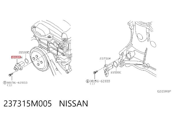 Sensor de árbol de levas 237315M005 Nissan/Infiniti