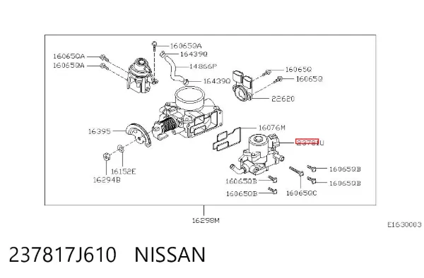 Válvula IAC 237817J610 Nissan/Infiniti
