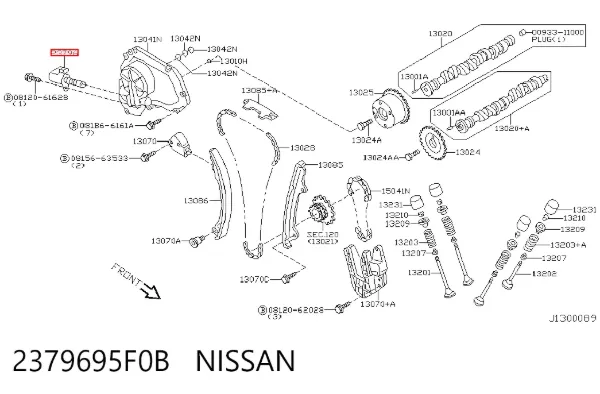 Válvula solenoide de posición del árbol de levas izquierda 2379695F0B Nissan/Infiniti