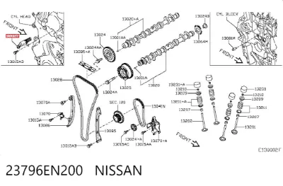 Válvula solenoide de control de posición del árbol de levas NISSAN 23796EN200