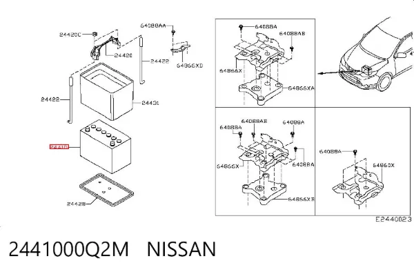 Batería 2441000Q2M Nissan/Infiniti