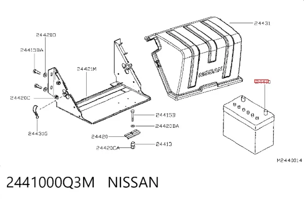 Batería 2441000Q3M Nissan/Infiniti