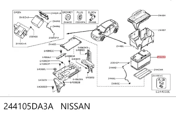 Batería 244105DA3A Nissan/Infiniti