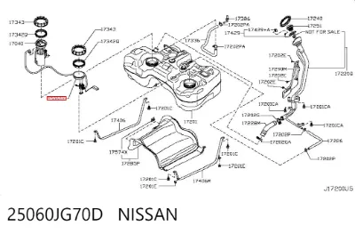Aforador de nivel de combustible NISSAN 25060JG70D