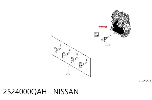Sensor de presión de aceite 2524000QAH Nissan/Infiniti