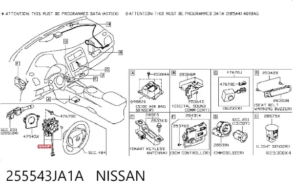 Anillo AIRBAG Nissan Altima L33
