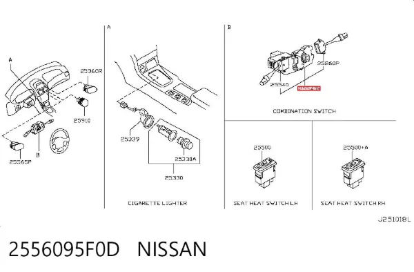 Conmutador columna dirección Nissan Almera CLASSIC