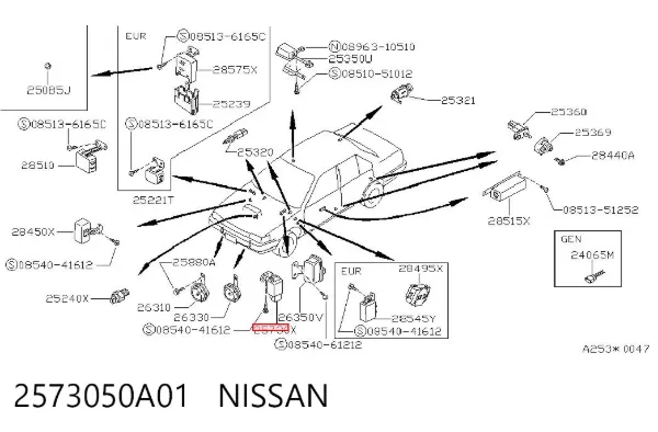 Relé de intermitentes 2573050A01 Nissan/Infiniti